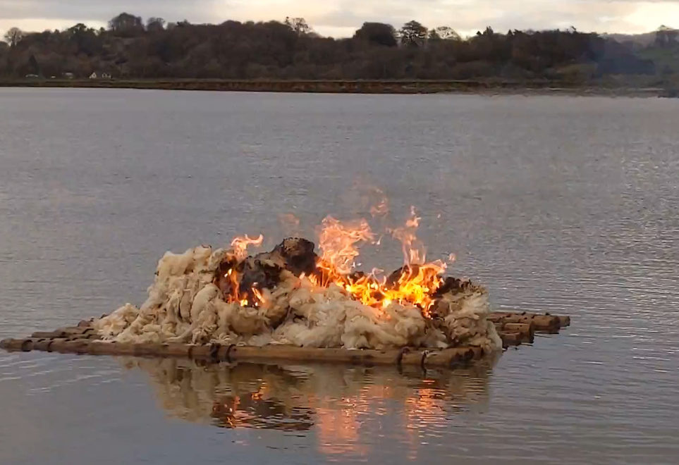 Fleeces on fire on the Duddon Estuary, image by Irene Rogan